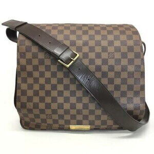 Louis Vuitton Bastille Shoulder Bag Damier Ebene Brown Leather